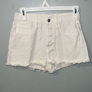 Brandy Melville John Galt White Shorts Womens Medium Multiple Buttons